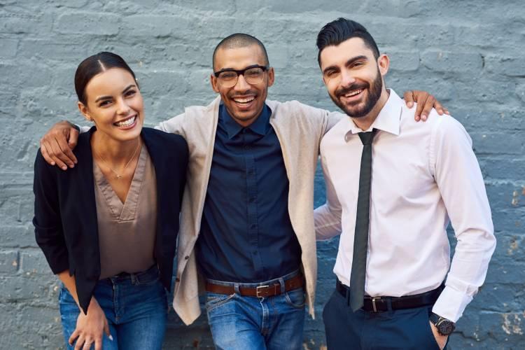 group of people smiling